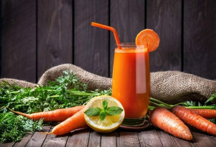 Carrot juice for owners of the second blood type