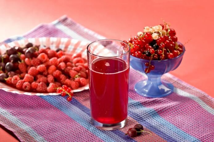 For dinner, berry juice in the diet menu of the first blood type