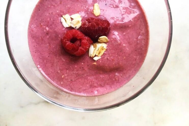 raspberry-oat milkshake for weight loss