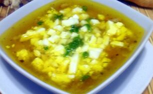 fish soup with eggs against gastritis